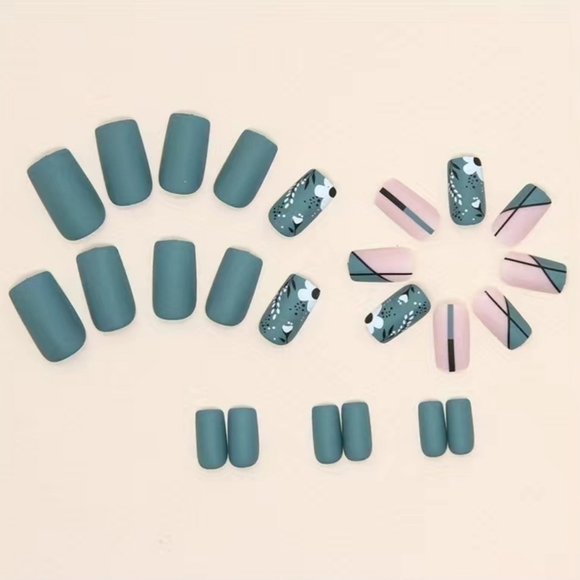 2/$16 Boho Floral Press On Nails - Picture 3 of 10